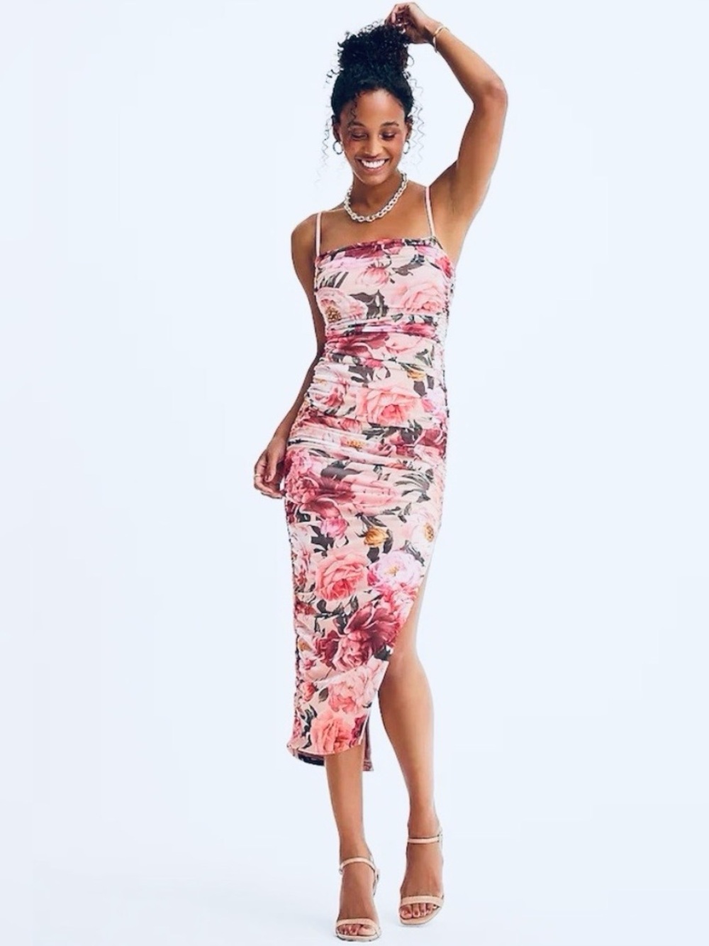 Express Floral Print Mess Dress